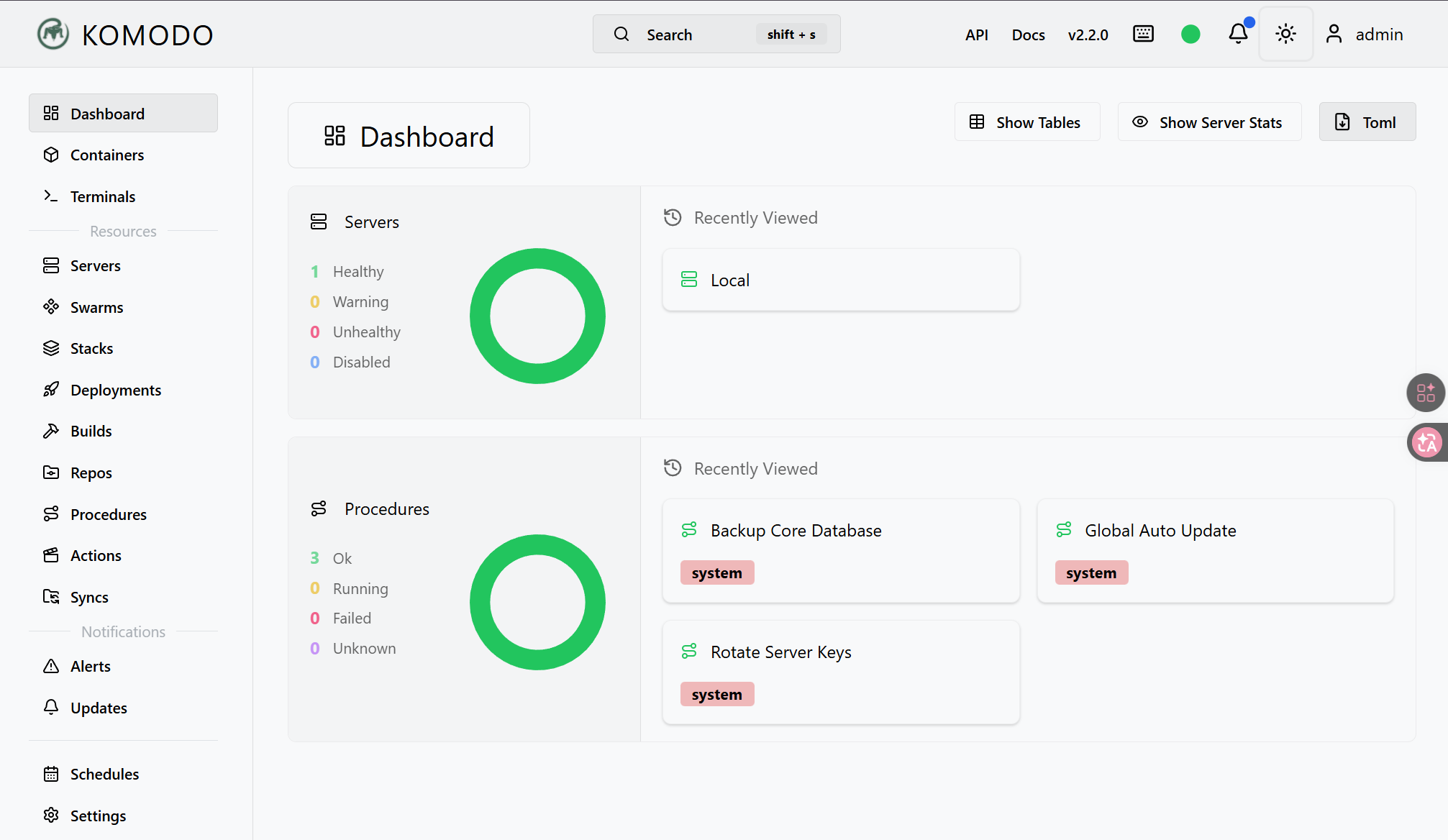 komodo top page